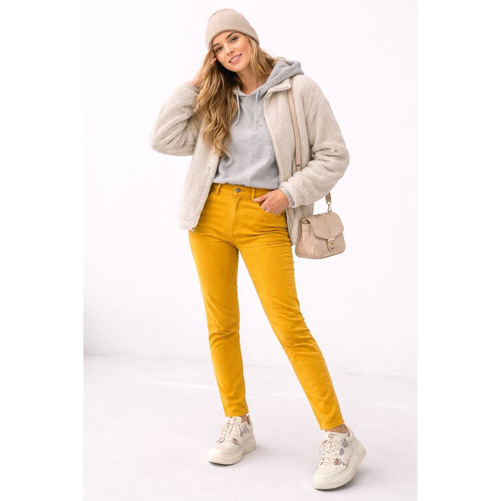 Mother Denim Mustard Yellow High Waist Skinny Jeans 27